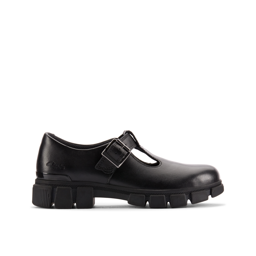 Clarks - Evyn Bar K. - Black Leather - School Shoes