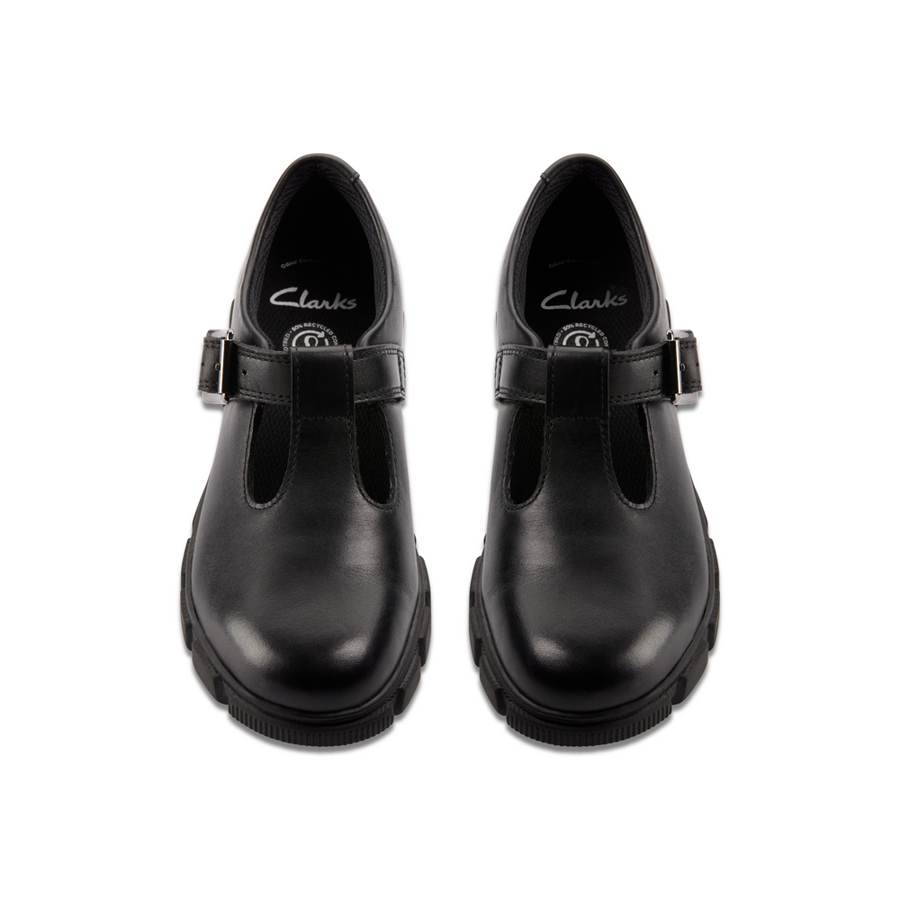 Clarks - Evyn Bar K. - Black Leather - School Shoes