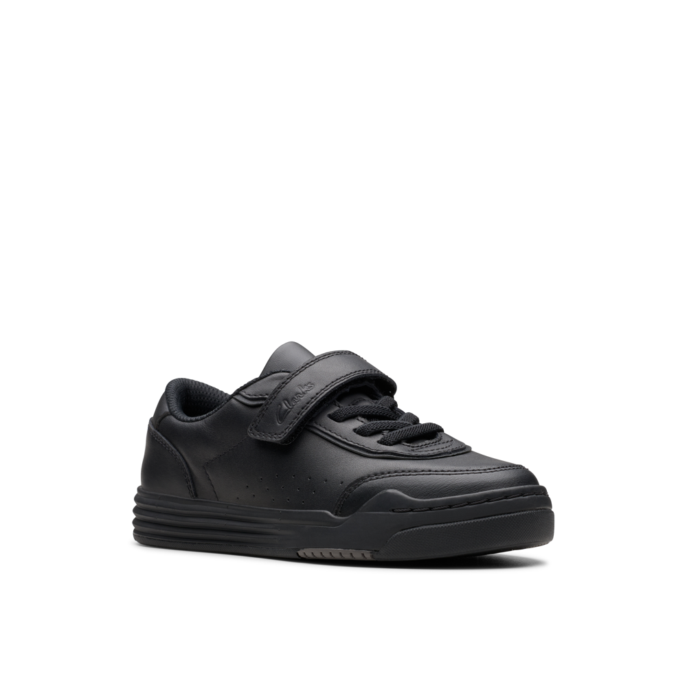 Clarks - Urban Bright K - Black Leather - School Shoes