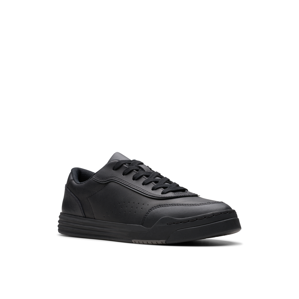 Adidas black leather school shoes online