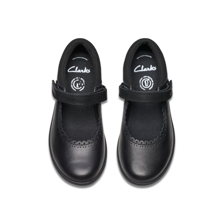 Clarks - Etch Pure K. - Black Leather - School Shoes