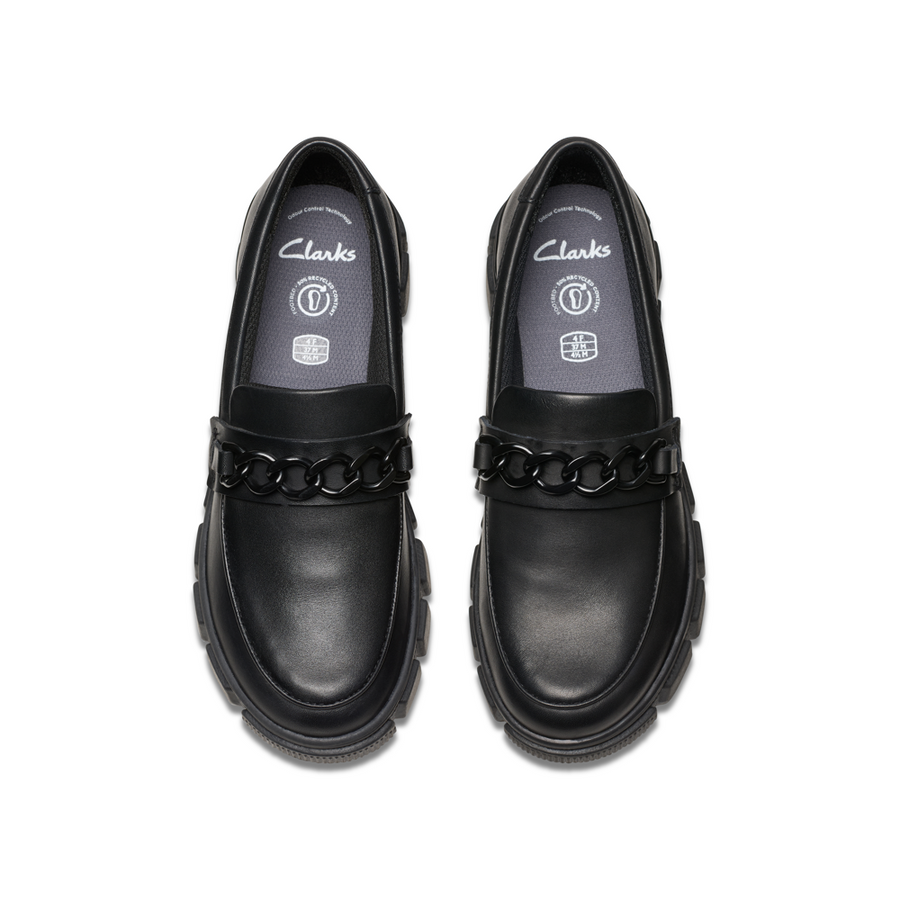 Clarks - Evyn Walk Y. - Black Leather - School Shoes