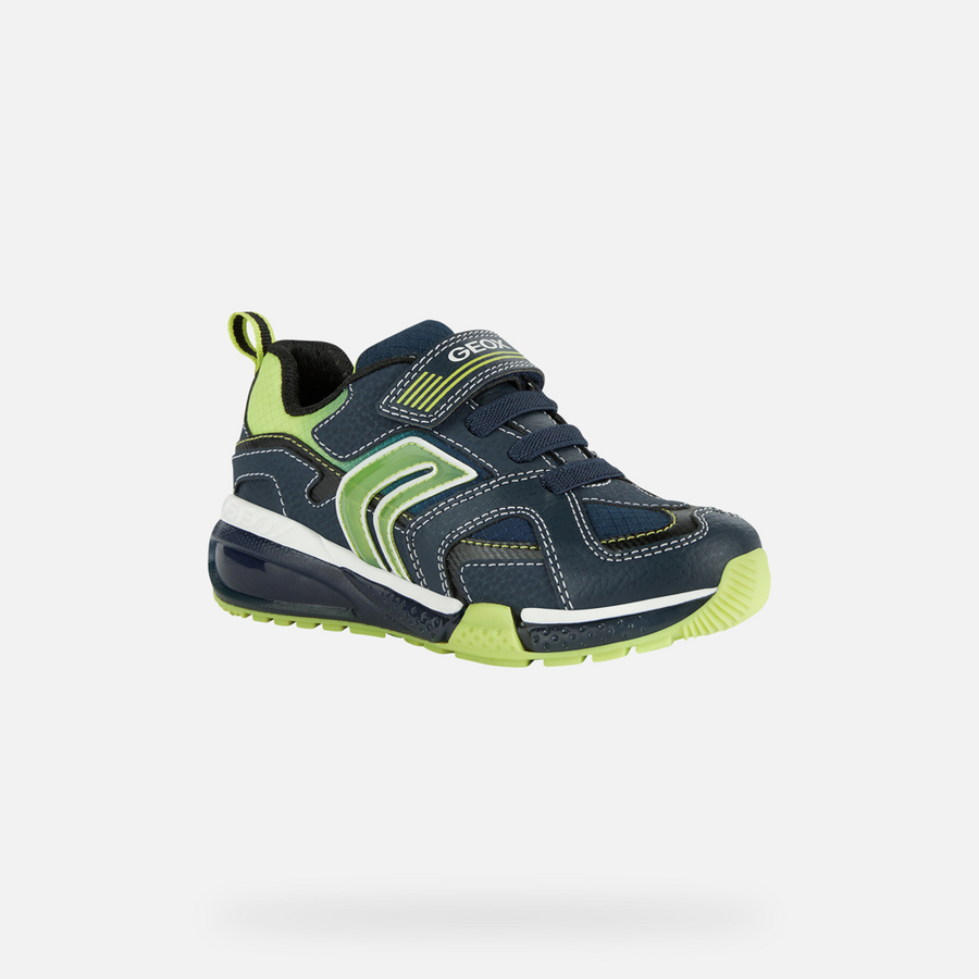 Geox - J Bayonyc Boy - Navy/Lime - Trainers