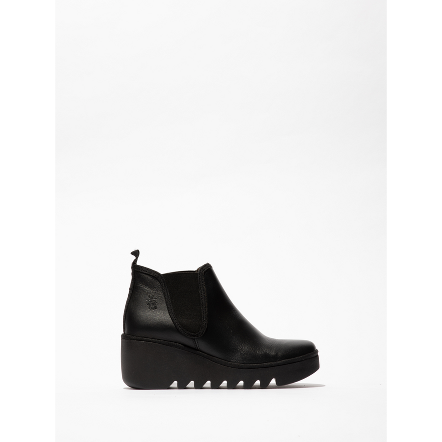 Fly London - Byne - Black Leather - Boots