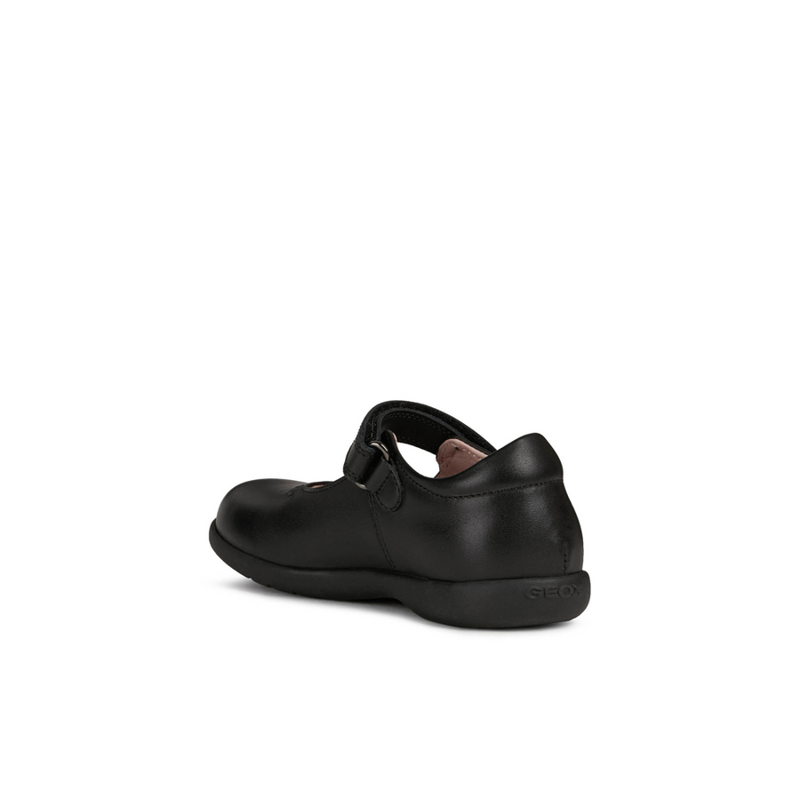 Geox - J Naimara Girl - Black Leather - School Shoes