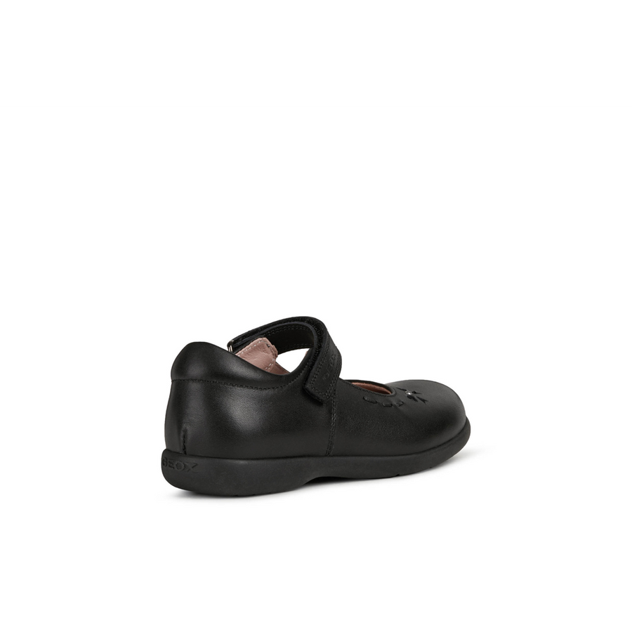 Geox - J Naimara Girl - Black Leather - School Shoes